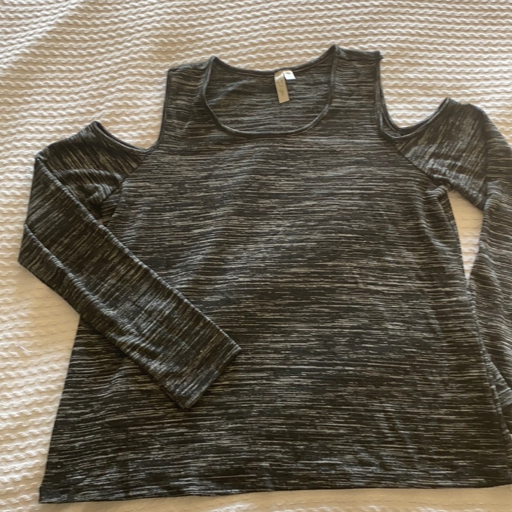 Cold shoulder sweater